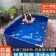 帆布鱼池带支架方形加厚水产养殖大型防水布养鱼池暂养蓄水池