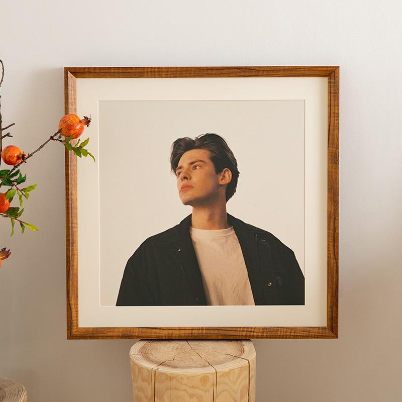 简约实木大相框挂墙36 20 24寸A4a3海报框装裱画框框架拼图框