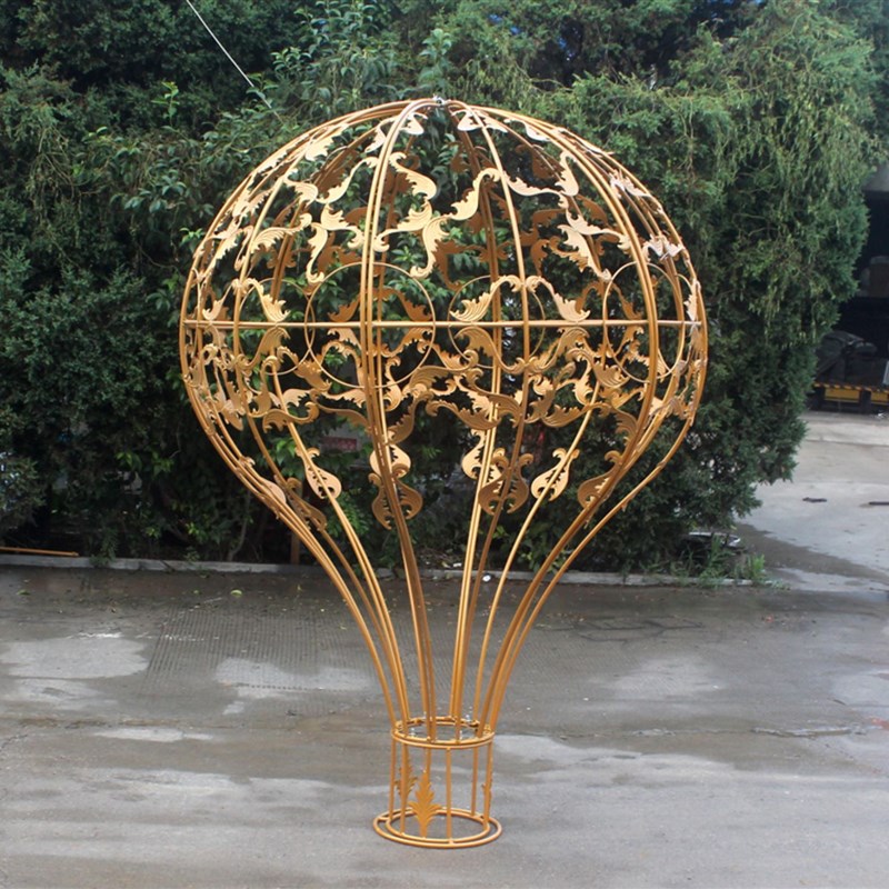 婚庆道具铁艺热气球 婚礼场景布置橱窗摆件 舞台装饰空中吊顶挂件