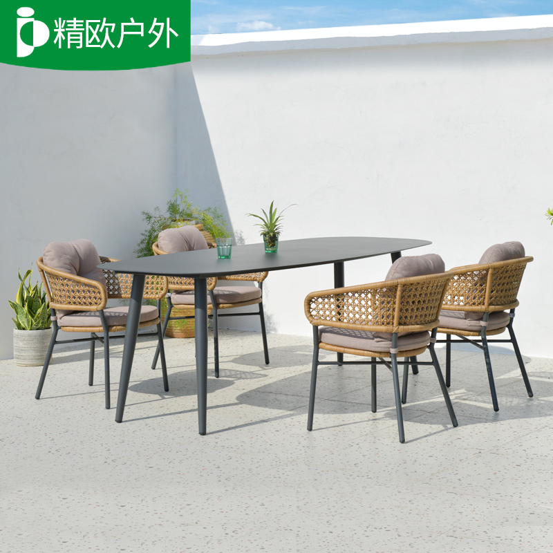 户外桌椅庭院花园欧式休闲茶桌椅套装室外露台北欧简约小桌椅组合