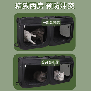 陪士奇车载猫窝车载狗笼狗窝猫坐车神器防毛防脏猫赛笼宠物车载笼