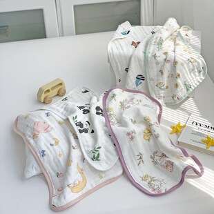 新生婴儿纱布拍嗝巾长款a类宝宝长方形竹棉吐奶垫巾拍嗝垫肩巾软