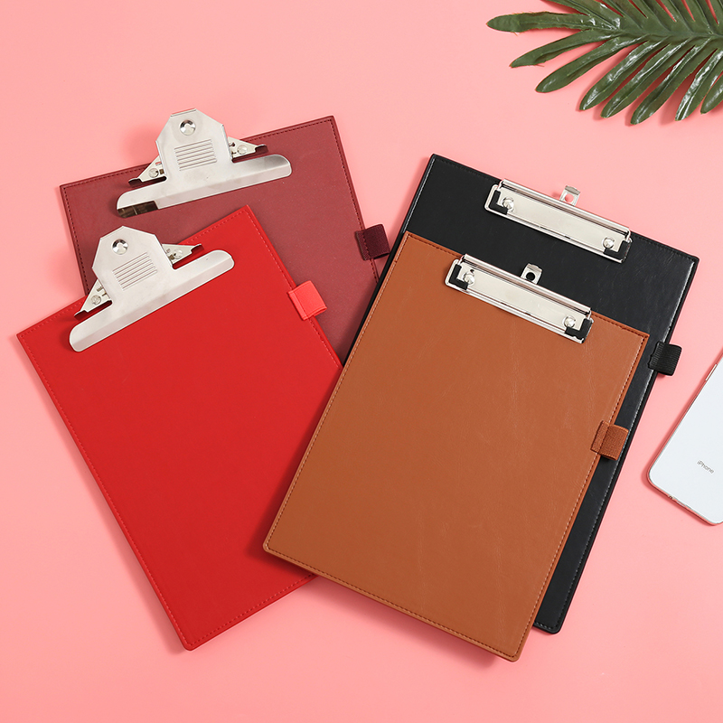 皮质高档板夹a4b5a5书写夹板素描写字垫板强力夹办公文件定制logo