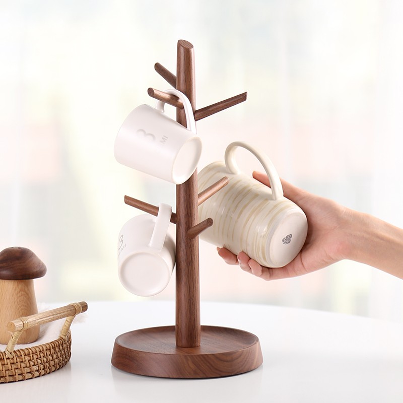 创意实木杯架子水杯置物架家用杯子沥水架咖啡杯玻璃马克杯收纳架