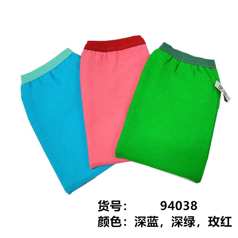 洁神澡巾搓澡搓背巾擦澡巾洗澡巾沐浴手套粗纱搓澡巾力度  绿色