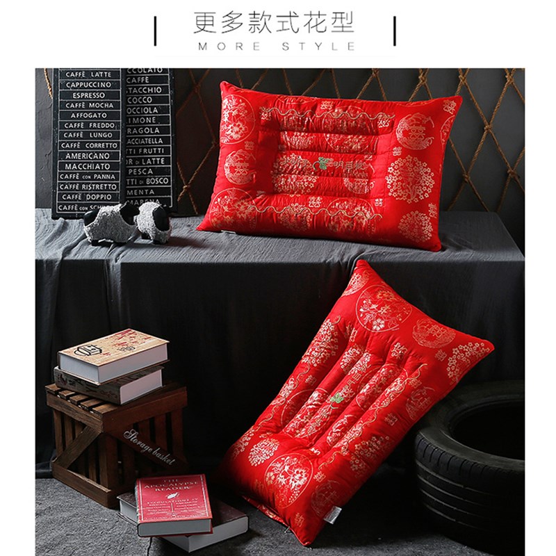 决明子枕头单人枕芯结婚大红枕头成人护颈枕家用舒适薰衣草荞麦