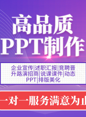 PPT制作代做定制美化修改帮做汇报课件设计排版代作年终总结述职