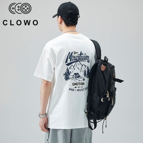 CLOWO重磅260g纯棉T恤男