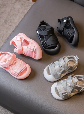 宝宝凉鞋包头男2025r夏季婴儿学步鞋女1一3岁软底防滑透气沙滩鞋