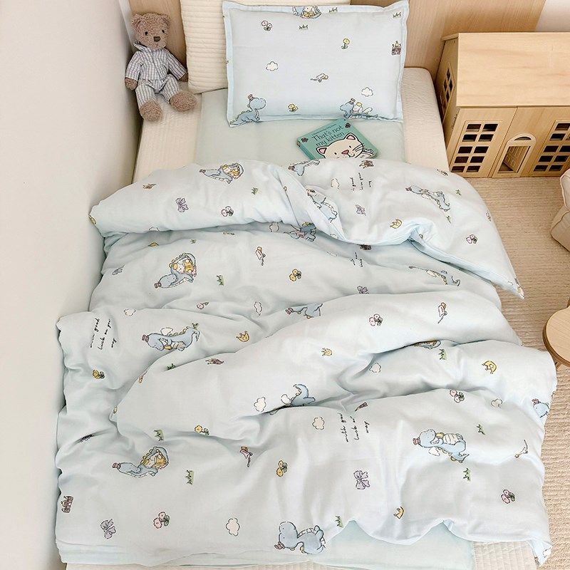 A类幼儿园被子三件套儿v童双层纱宝宝入园六件套全棉午睡,床上用品,床品套件/四件套/多件套,淘宝优惠券,粉丝福利购,淘宝优惠卷