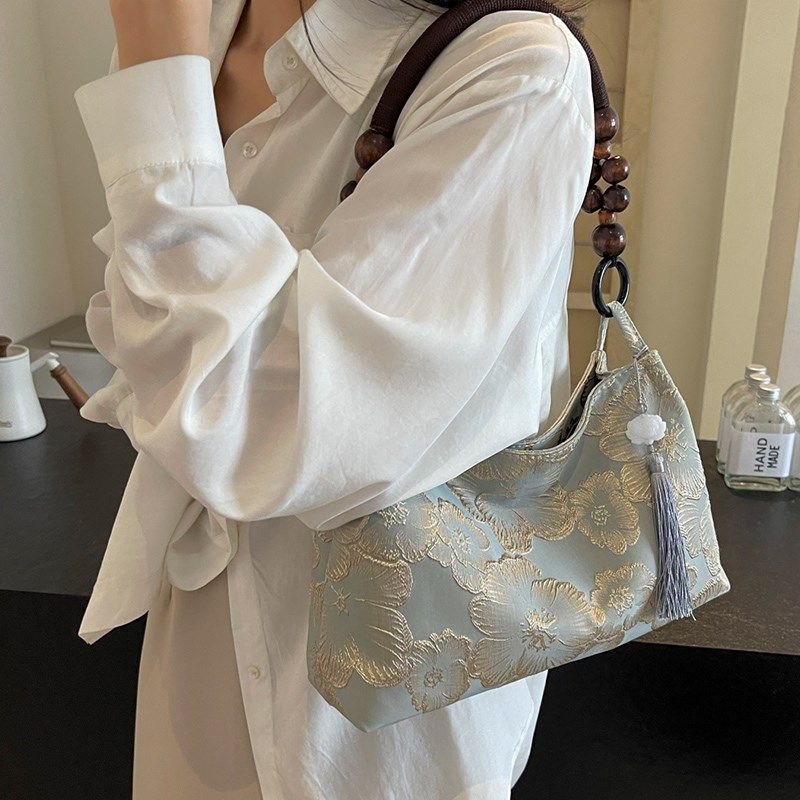 新中式国风包包女2m025新款夏季大容量通勤水桶包手提单肩腋下包,箱包皮具/热销女包/男包,水桶包,淘宝优惠券,粉丝福利购,淘宝优惠卷