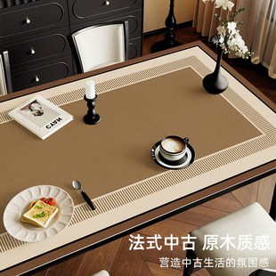 餐桌垫原木风茶几桌布防r水防油免洗防烫遮盖布桌面保护垫隔热台