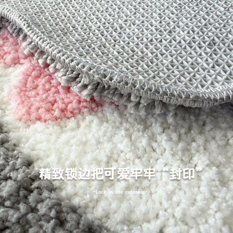 儿童房卡通可爱猫咪圆形地毯卧室客J厅书房加厚地垫学习毛绒,居家布艺,地毯,淘宝优惠券,粉丝福利购,淘宝优惠卷