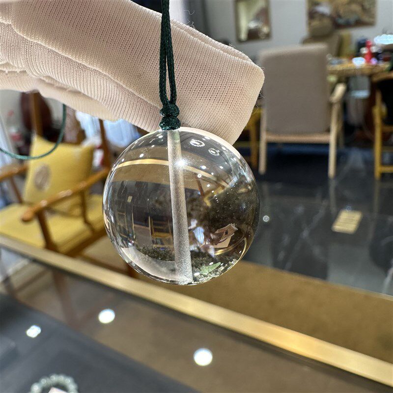 玻璃体卡25mm大珠天然绿幽灵D吊坠红幽灵花车挂包挂书包挂件