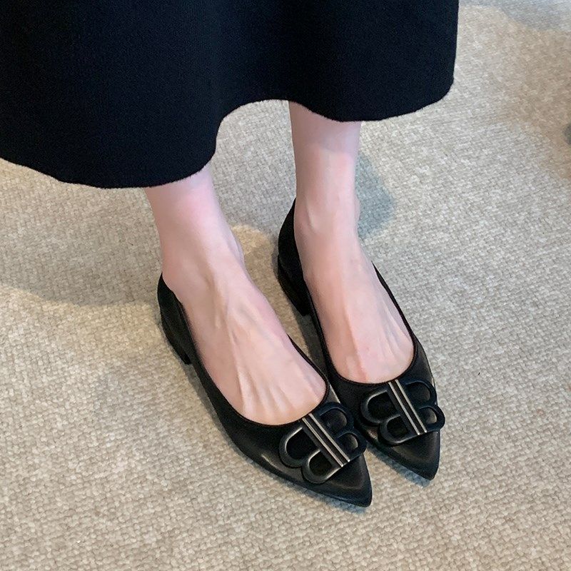 脚宽脚胖脚背高女鞋浅口低跟单鞋春秋胖妹妹L肥脚瓢鞋女士大码鞋4,女鞋,浅口单鞋,淘宝优惠券,粉丝福利购,淘宝优惠卷