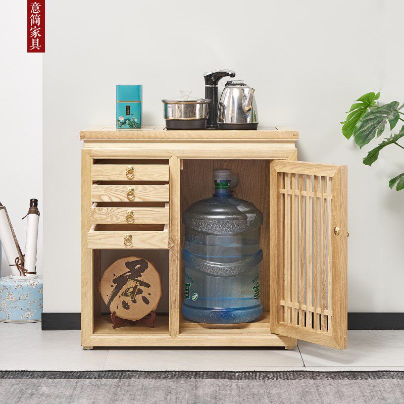 新中式茶水柜实木餐边柜家用客厅储物收纳置物架烧水壶一体小户型,商业/办公家具,办公茶水柜,淘宝优惠券,粉丝福利购,淘宝优惠卷