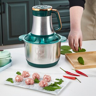 5升7档6叶刀大容量电动绞肉机家用不锈钢多功能搅馅搅辣椒搅蒜搅