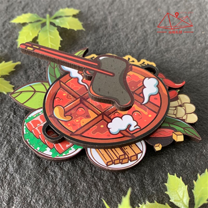 网红冰箱贴磁力3d立体城市冰箱贴重庆山城动感冰箱贴旅游纪念品