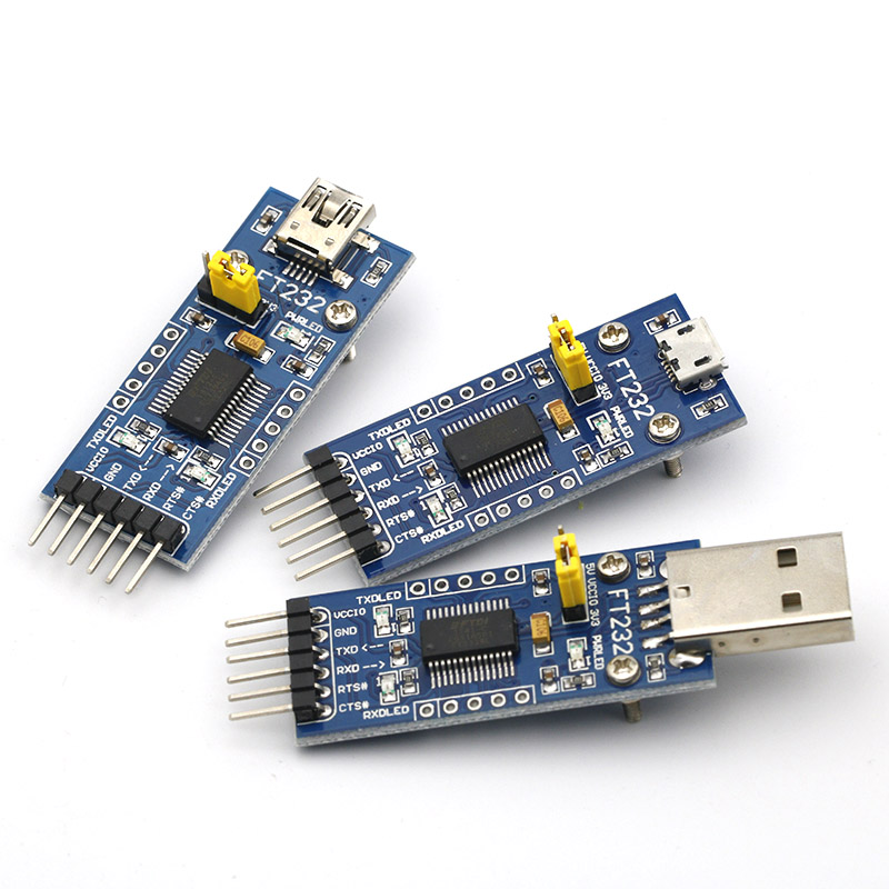 USB转TTL串口模块 5V/3.3V/1.8V FT232RL单片机下载烧录线刷机线