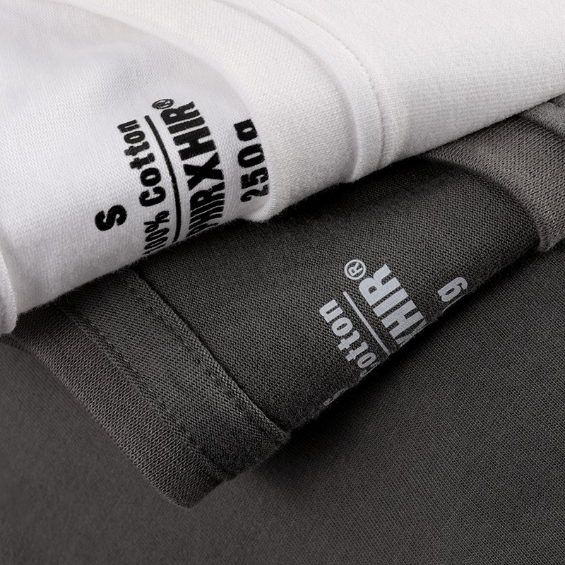 匹戏250g重磅宽松大码男五分袖短袖T恤定制团体文化衫logo新疆棉