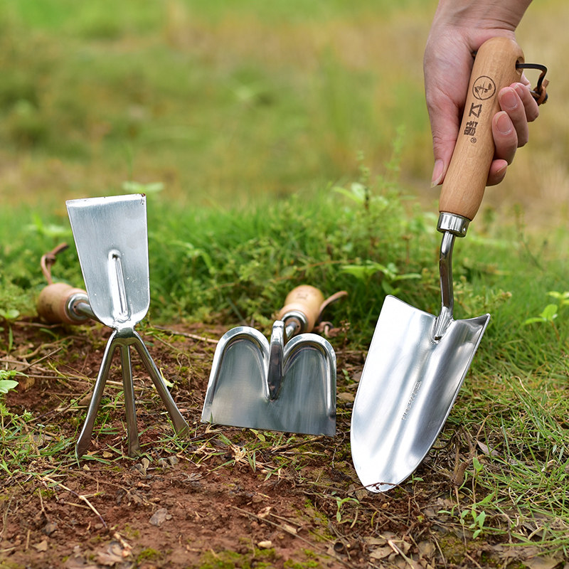 园艺用品套装家用花园种植养花种花种菜工具小铲子锄头耙子三件套