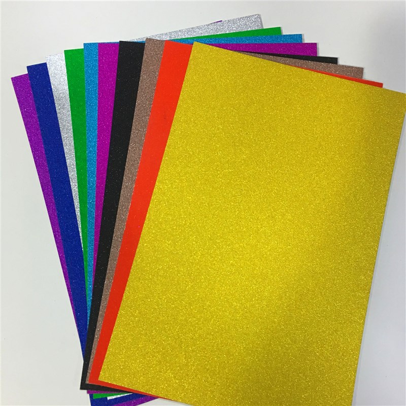 A4 250克闪光金葱卡纸 彩色金粉纸 撒粉纸手工纸10色混色/包