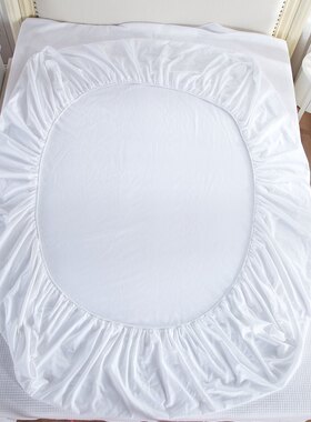 白色单件纯棉床笠一米八全包宾馆床罩床垫套酒店床套专用全棉加高