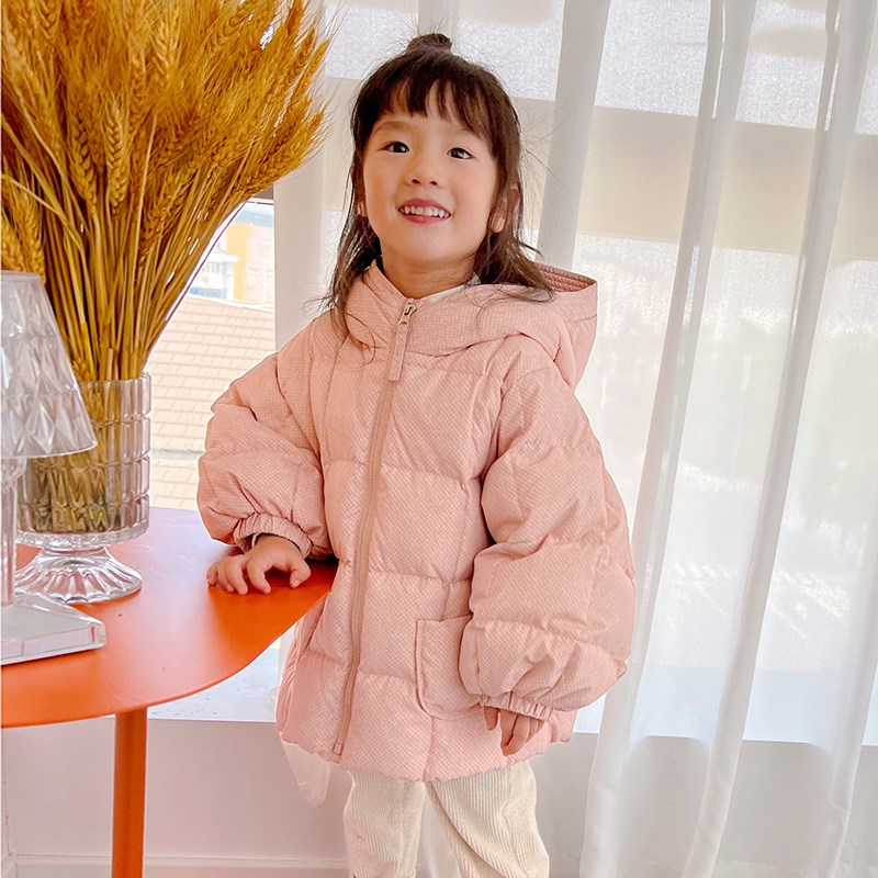 宝宝羽绒服中长款宽松加厚新款女童羽绒服中小童装外套22207