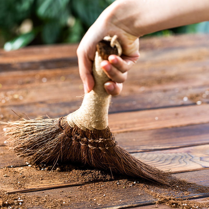 纯手工棕刷盆景刷棕刷清理清扫工具意境刷芒草刷茅草刷台面清理