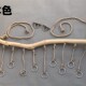 服装 店吊环天然树枝衣架麻绳展示架吊挂吊钩上墙悬挂侧挂复古新品