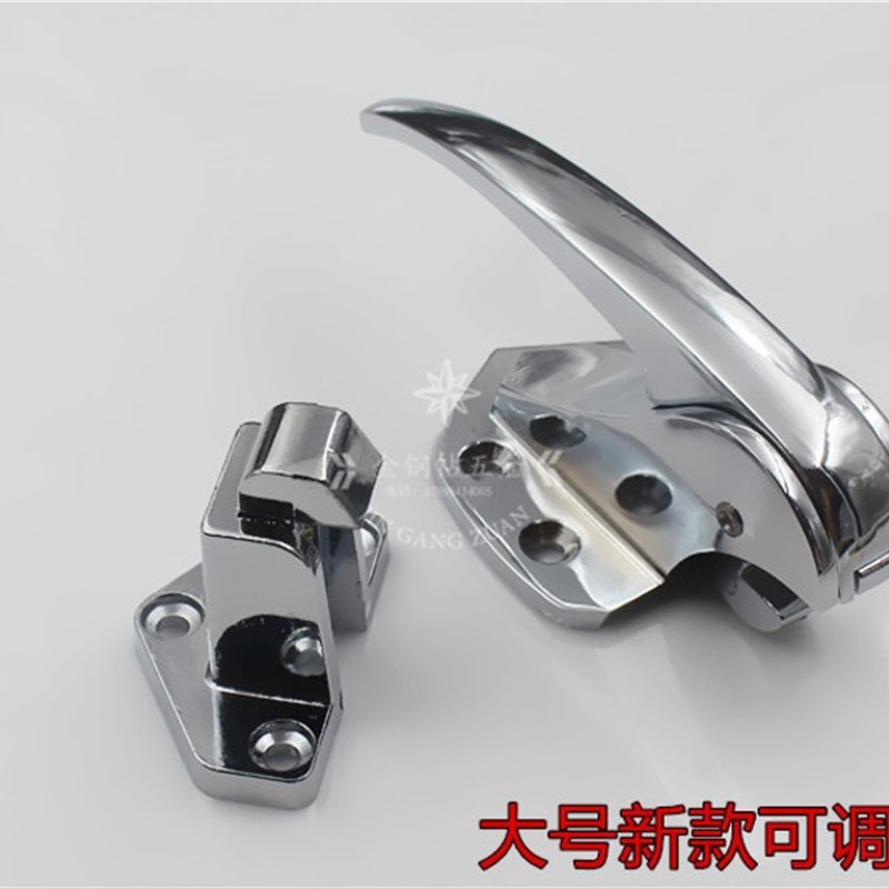 调式烘箱门锁 传递窗搭扣把手冷库门锁烘箱锁 可调拉手烤箱配件