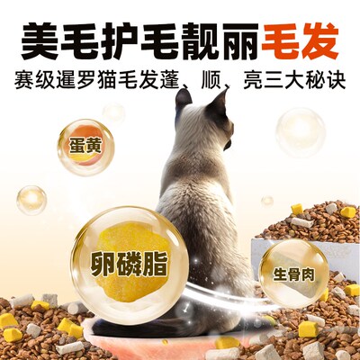 暹罗猫专用猫粮冻干增肥发腮营养全价成猫幼猫5斤装美毛防掉毛10