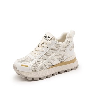 小个子内增高德训鞋2025夏款网面透气厚底J休闲运动鞋小码女鞋323