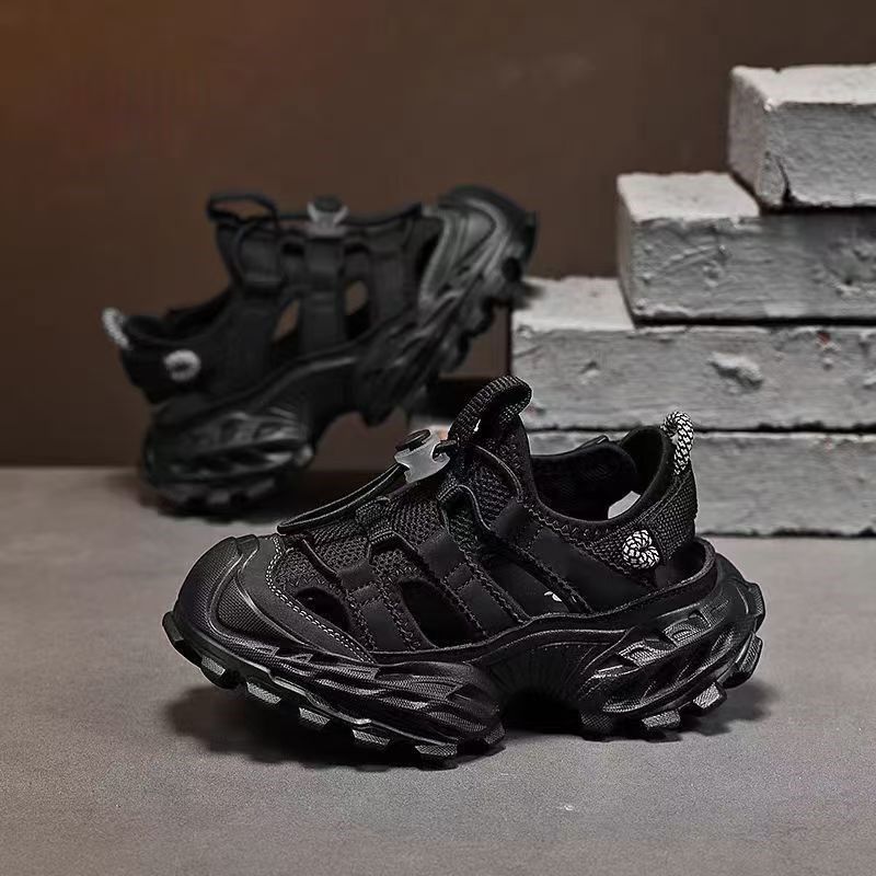 儿童运动凉鞋2025新款夏季男童透气软底沙滩O鞋包头老爹鞋增高凉,童鞋/婴儿鞋/亲子鞋,凉鞋,淘宝优惠券,粉丝福利购,淘宝优惠卷