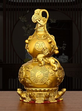 天医铜葫芦摆件纯m铜九龟葫芦八卦开口家居店铺八宝葫芦装饰品送