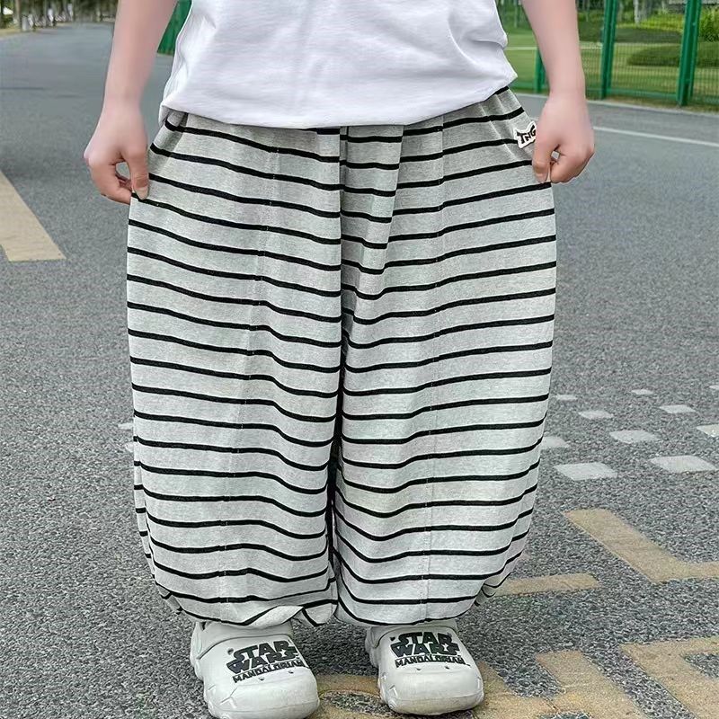 男童薄款防蚊裤夏装2025新款儿童夏季I宽松阔腿裤男孩夏款条纹长,童装/婴儿装/亲子装,裤子,淘宝优惠券,粉丝福利购,淘宝优惠卷