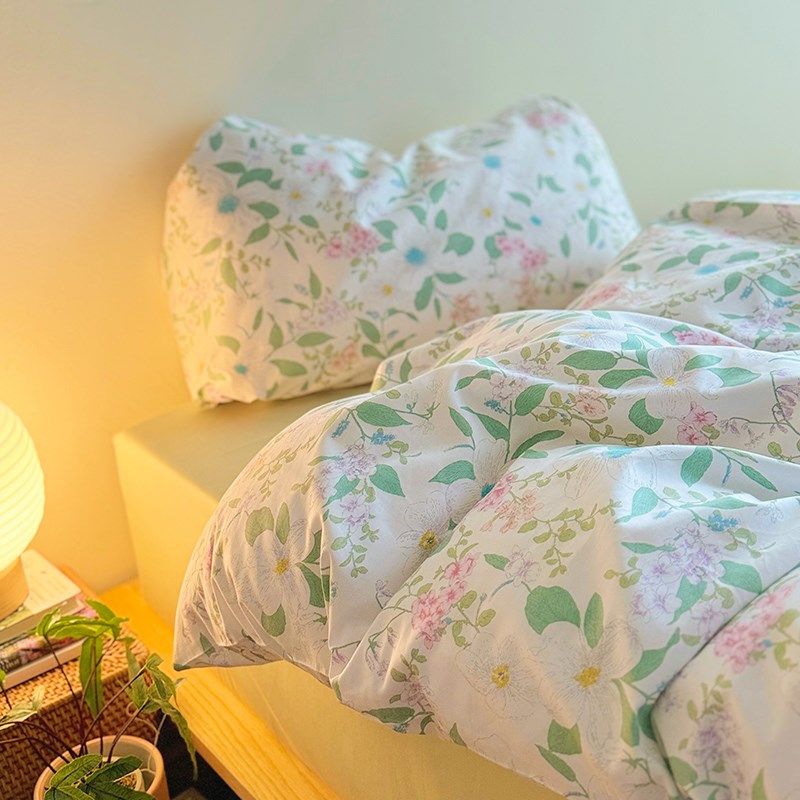 田园风自然c乡野植物卧室全棉被套单件双人床上四件套被罩单人,床上用品,被套,淘宝优惠券,粉丝福利购,淘宝优惠卷