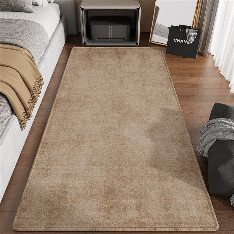 卧室床边c毯黑色客厅地毯高级感沙发茶几垫子长条防滑地垫脚垫免,居家布艺,床边毯,淘宝优惠券,粉丝福利购,淘宝优惠卷