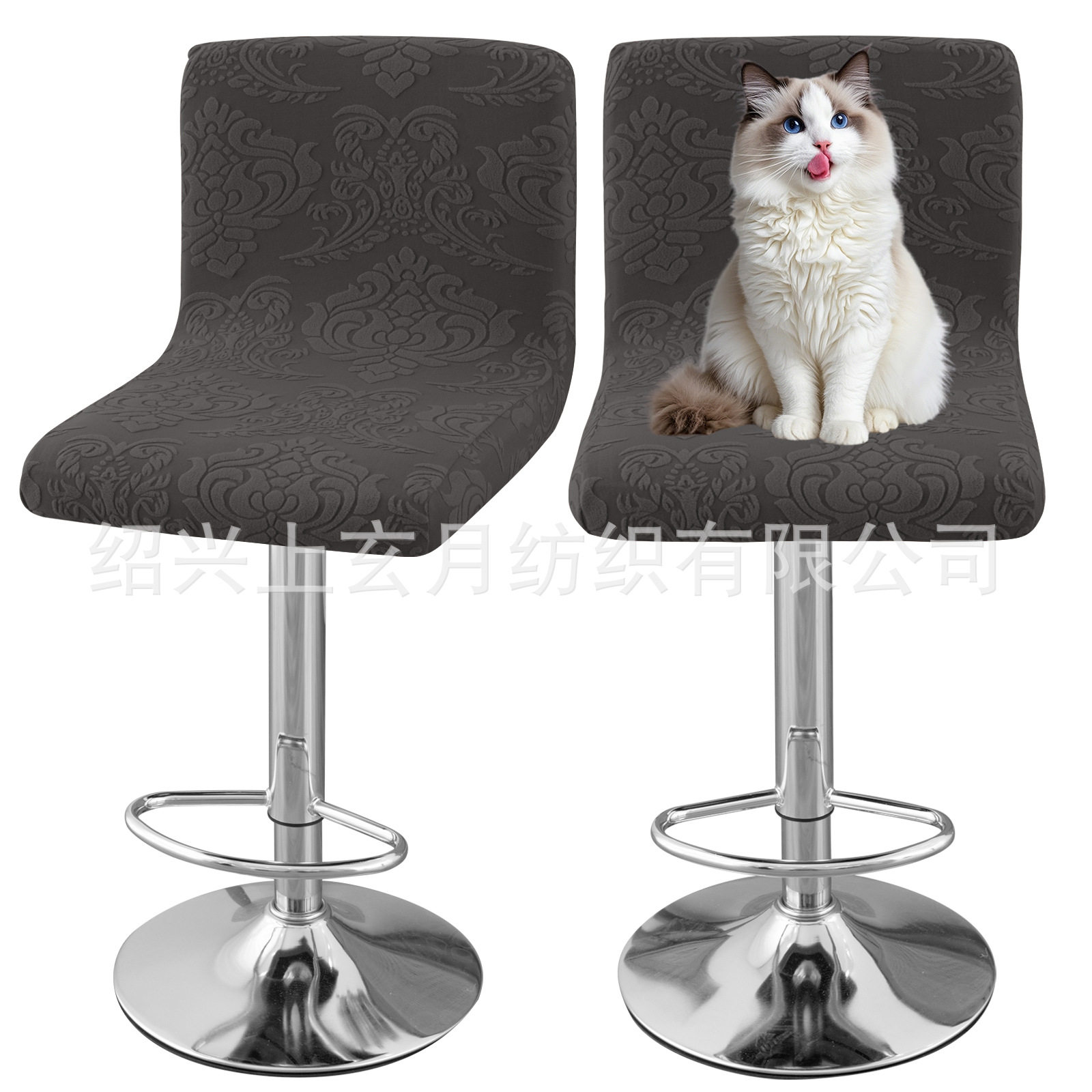 跨境全包弧形吧台椅子套罩简约酒吧高脚凳套通用办公升降转椅套