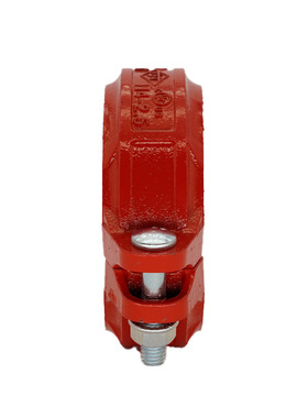 红色沟槽卡箍给水管件钢卡卡箍连接器 给水管夹水管抱箍消防卡箍