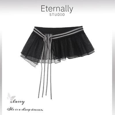 Eternally 春秋高级感内搭叠穿神器下摆裙帘辣妹超短罩裙
