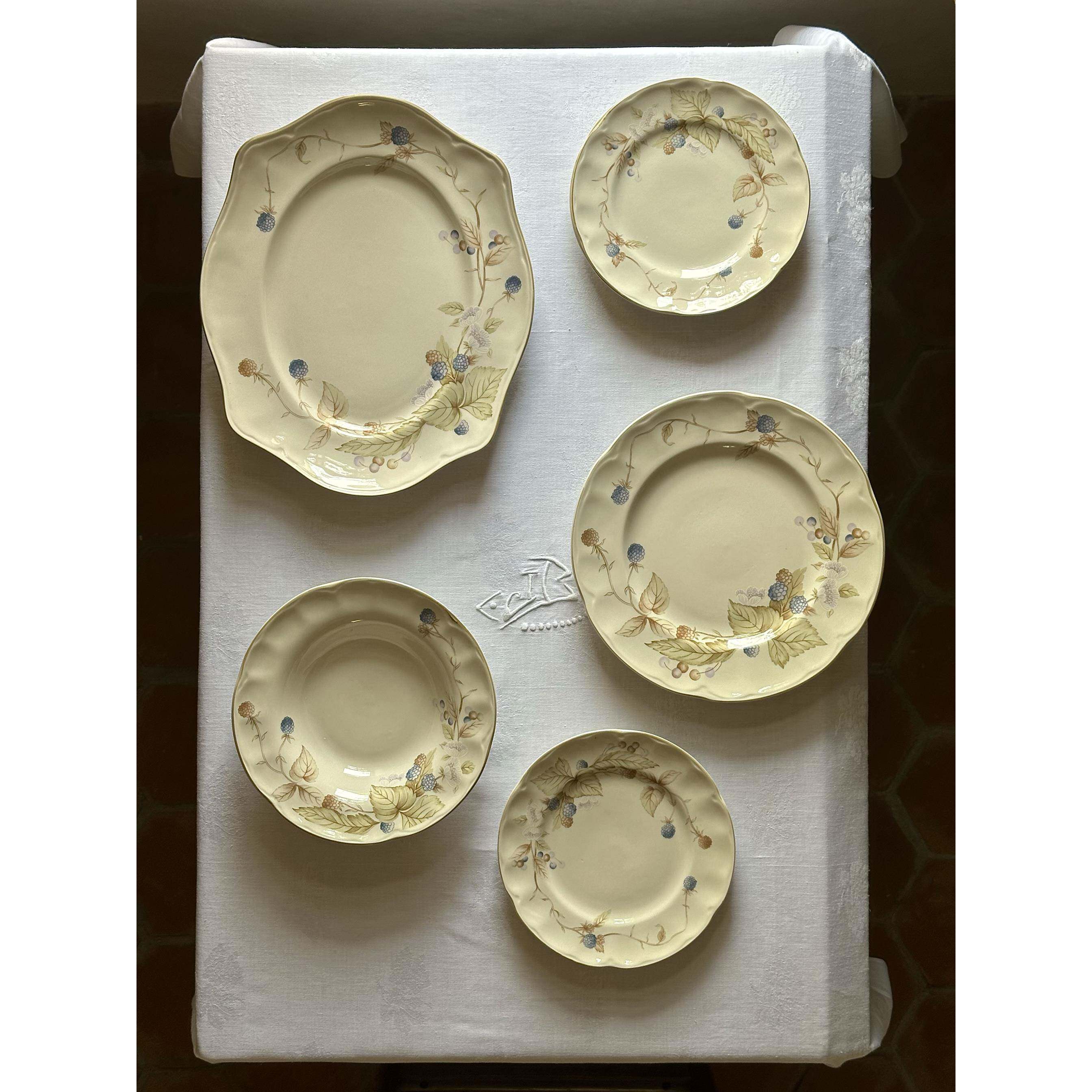 NfT 覆古乡村蓝莓果实餐具 牛排拍 点心盘 汤盘 谷物碗 鱼盘