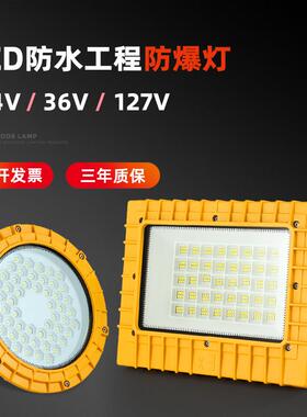 低压12V24V36Vled防爆灯127V伏矿井探照投光射灯防水泛光灯照明灯