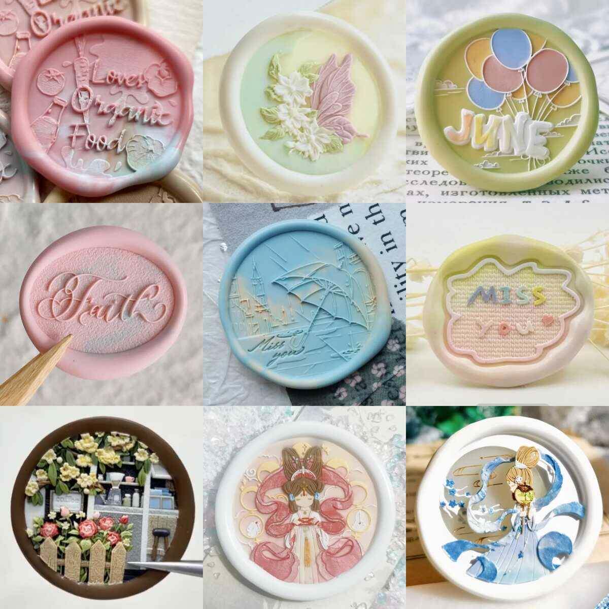 多层雕刻可爱印章头异型3D浮雕铜头学校礼品邀请信封印章