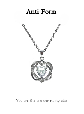 Anti Form欧美桃心项链优雅莫桑钻时尚高级感送女友吊坠饰品女款