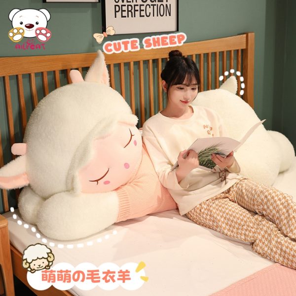 大号羊驼玩偶睡觉抱枕布偶娃娃女孩安抚生日礼物公仔女生毛绒玩具