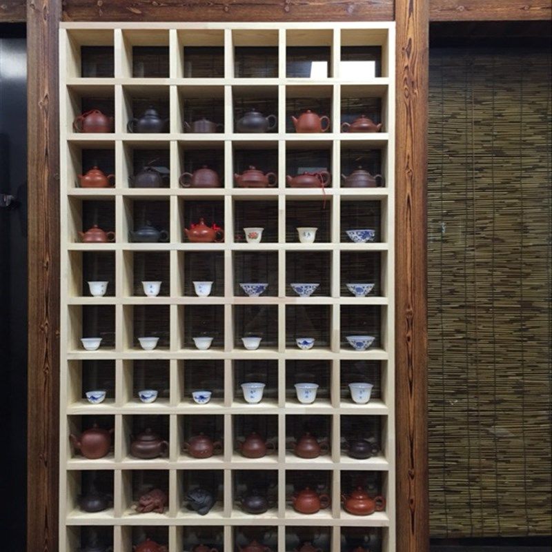 实木格子架墙上置物架茶壶展示架挂墙隔板玩具墙面收纳架简约创意,住宅家具,搁板/置物架/家用陈列架,淘宝优惠券,粉丝福利购,淘宝优惠卷