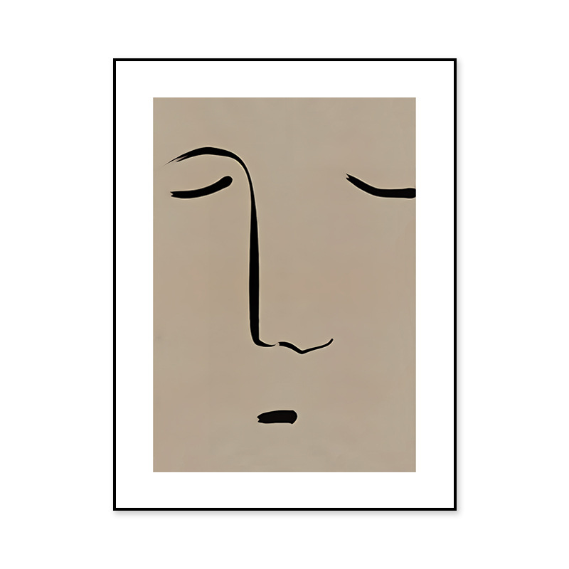 北欧抽象极简装饰画客厅沙发小众挂画玄关轻奢艺术组合背景墙挂画