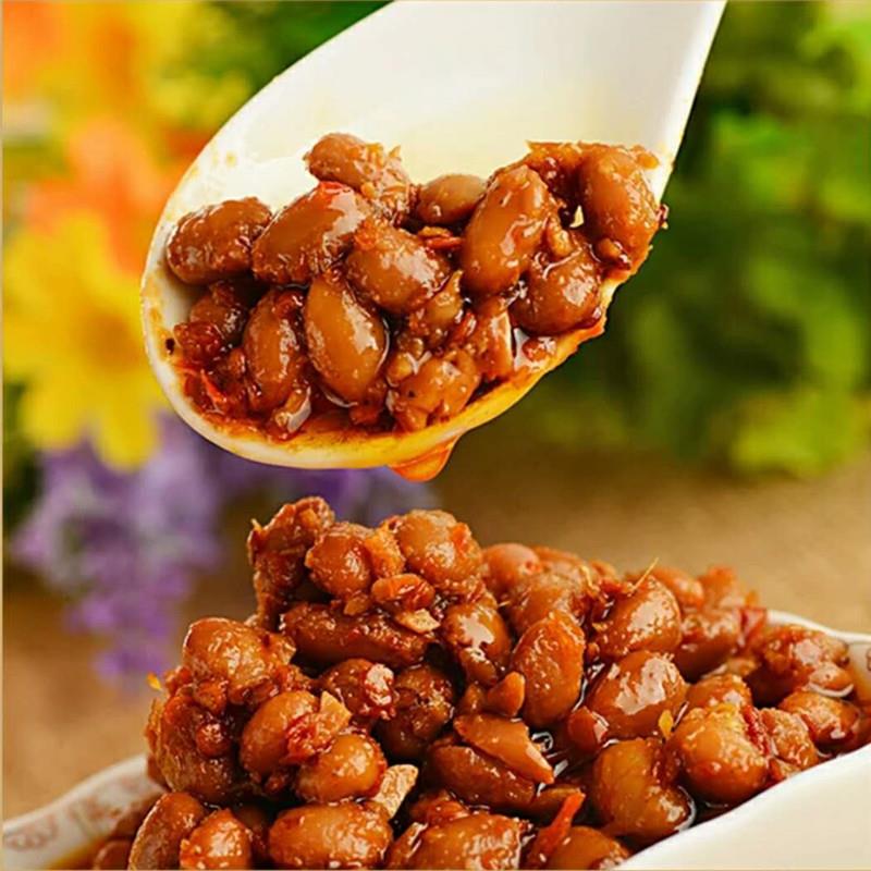 现货黄豆豉锦程香辣腊八豆850g湖南特产香辣豆豉瓶装下饭菜黄豆酱
