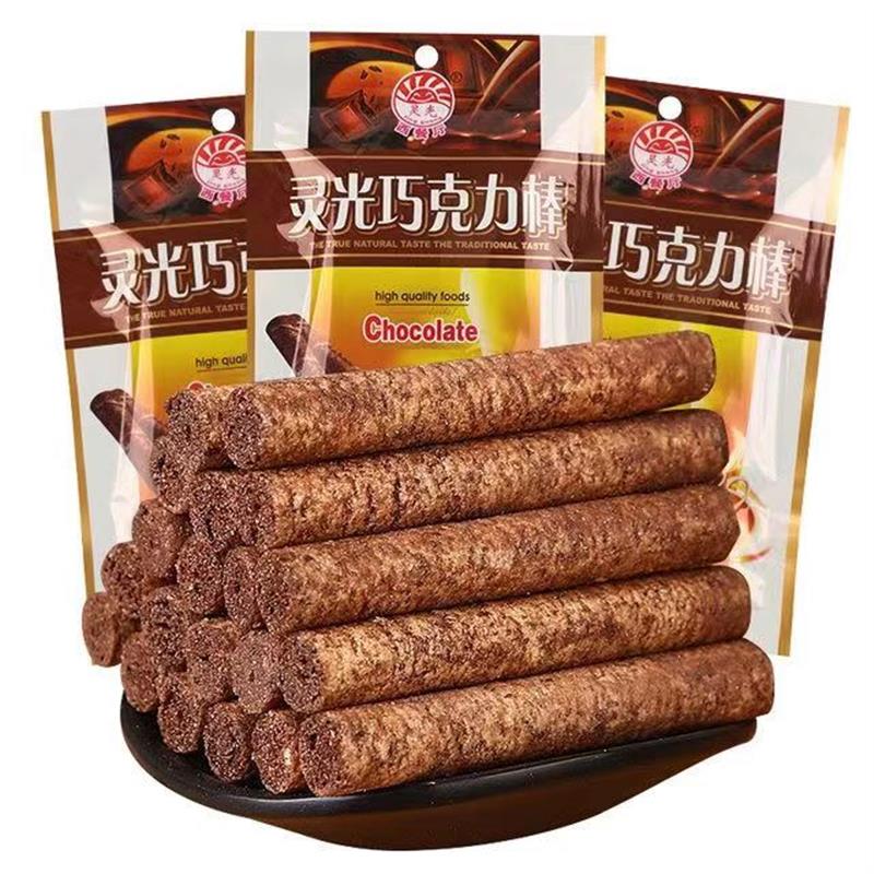 速发正宗河南巧克力棒怀旧童年小时候膨化零食香酥棒小吃办公